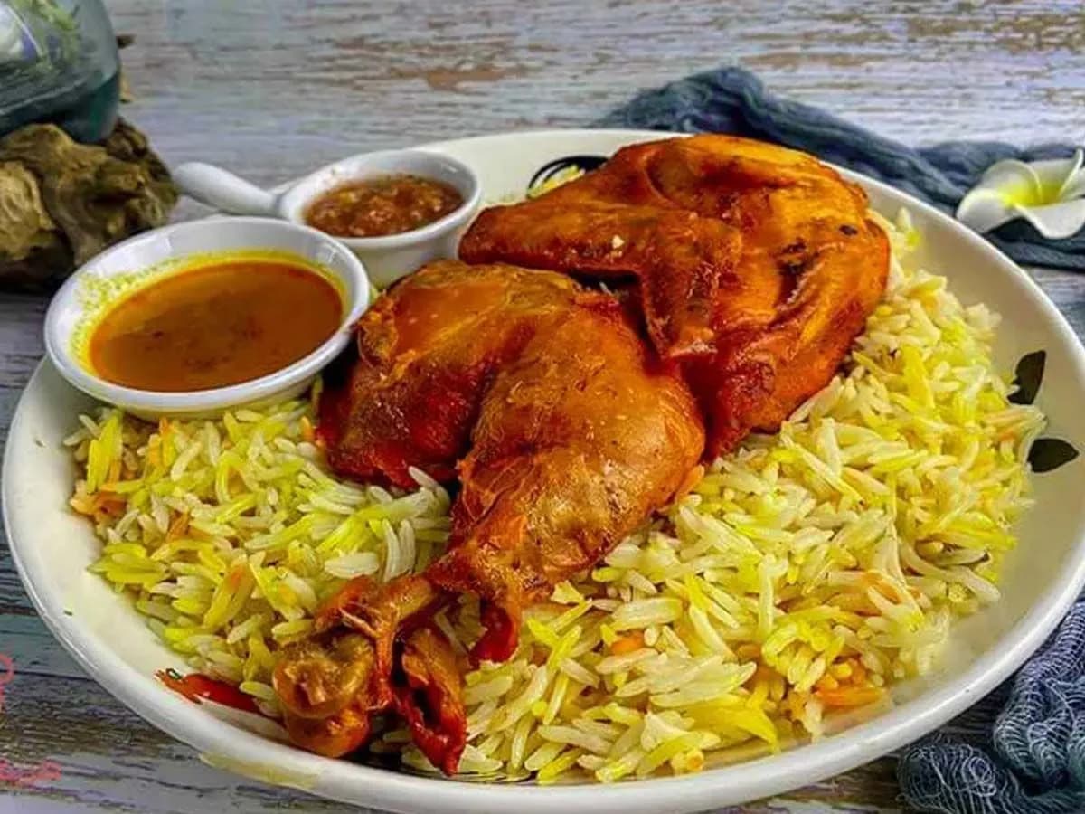 Half Mandi Chicken With Rice